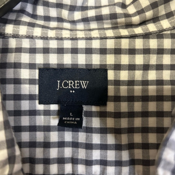 J. Crew Black and White Plaid Casual Shirt - Picture 2 of 4